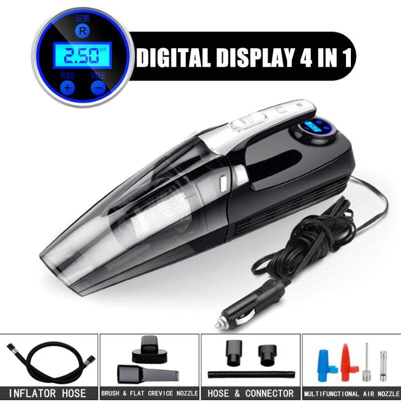 Máy Hút Bụi Cầm Tay Cho Xe Hơi 4 Trong 1 Với Bơm Lốp Kỹ Thuật Số Áp Suất 120W -- Màn Hình Kỹ Thuật Số-