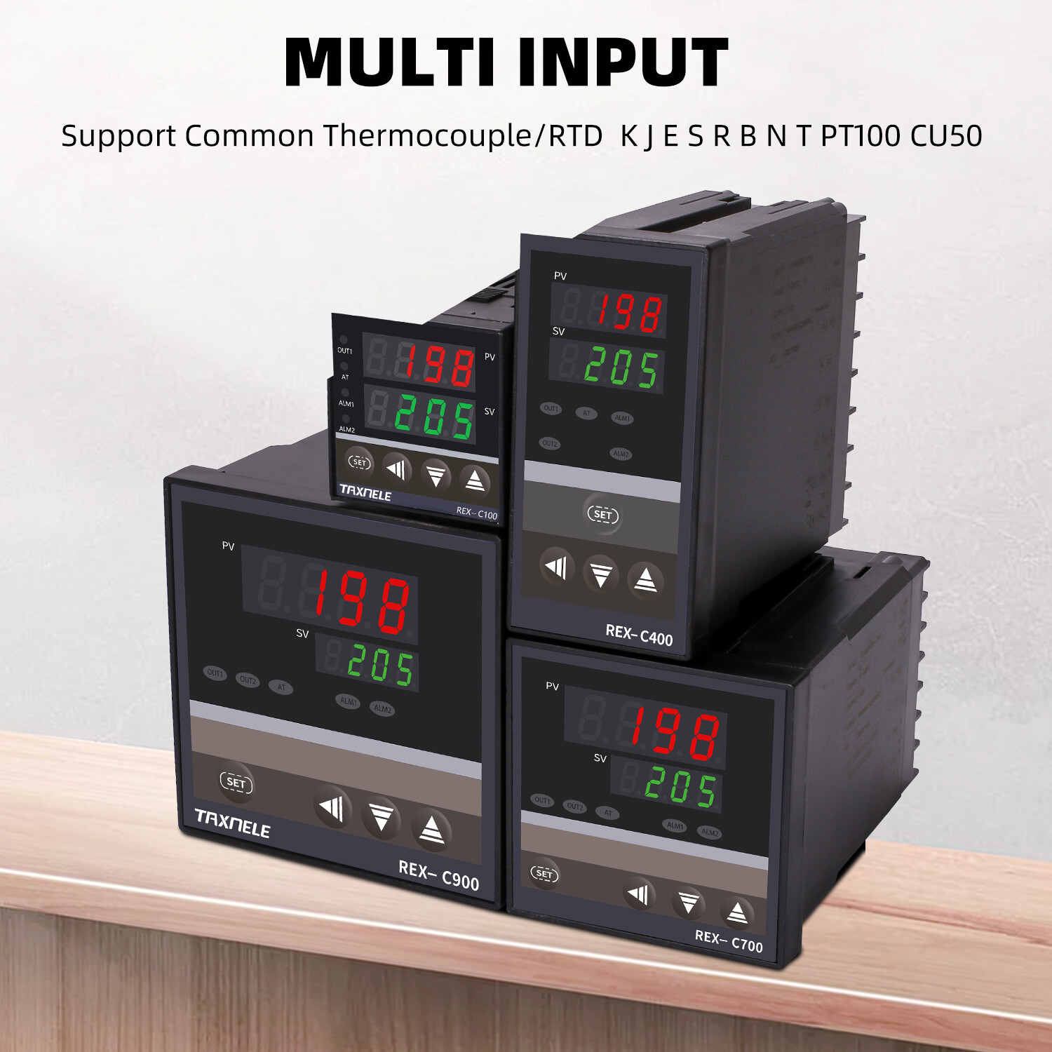 PID kỹ thuật số thông minh công nghiệp Bộ điều khiển nhiệt độ Rex-C100 C400 C700 Rex-C900 phổ đầu vào SSR đầu ra rơle nhiệt