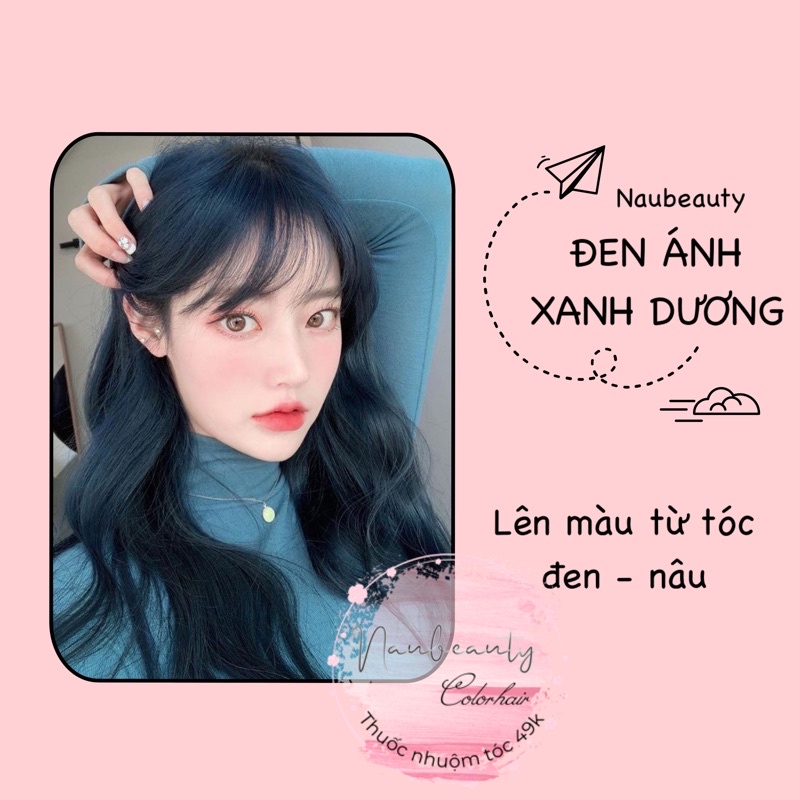 [HCM]Thuốc nhuộm tóc màu ĐEN ÁNH XANH DƯƠNG
