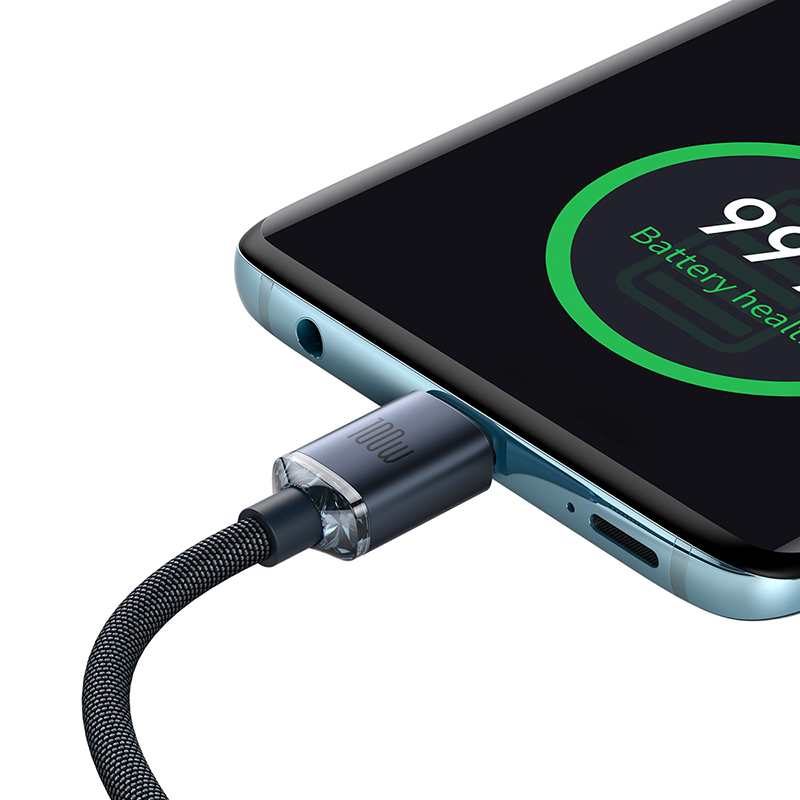 Baseus Cáp USB C Sang USB Type C 100W Cho Samsung Xiaomi PD Dây Sạc Nhanh Cho MacBook Pro Sạc Nhanh 4.0 USB