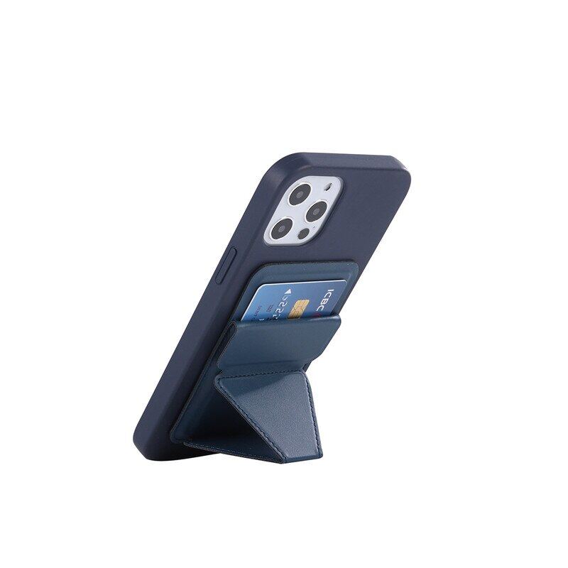 HOCE Wallet Stand Support Leather Magsafe Adsorption Card Holder Bracket Case Shell For iPhone 13 12 14 15 16 Pro Max 13 Mini Card Bag for Magsafing Magnet Cover Card Pocket