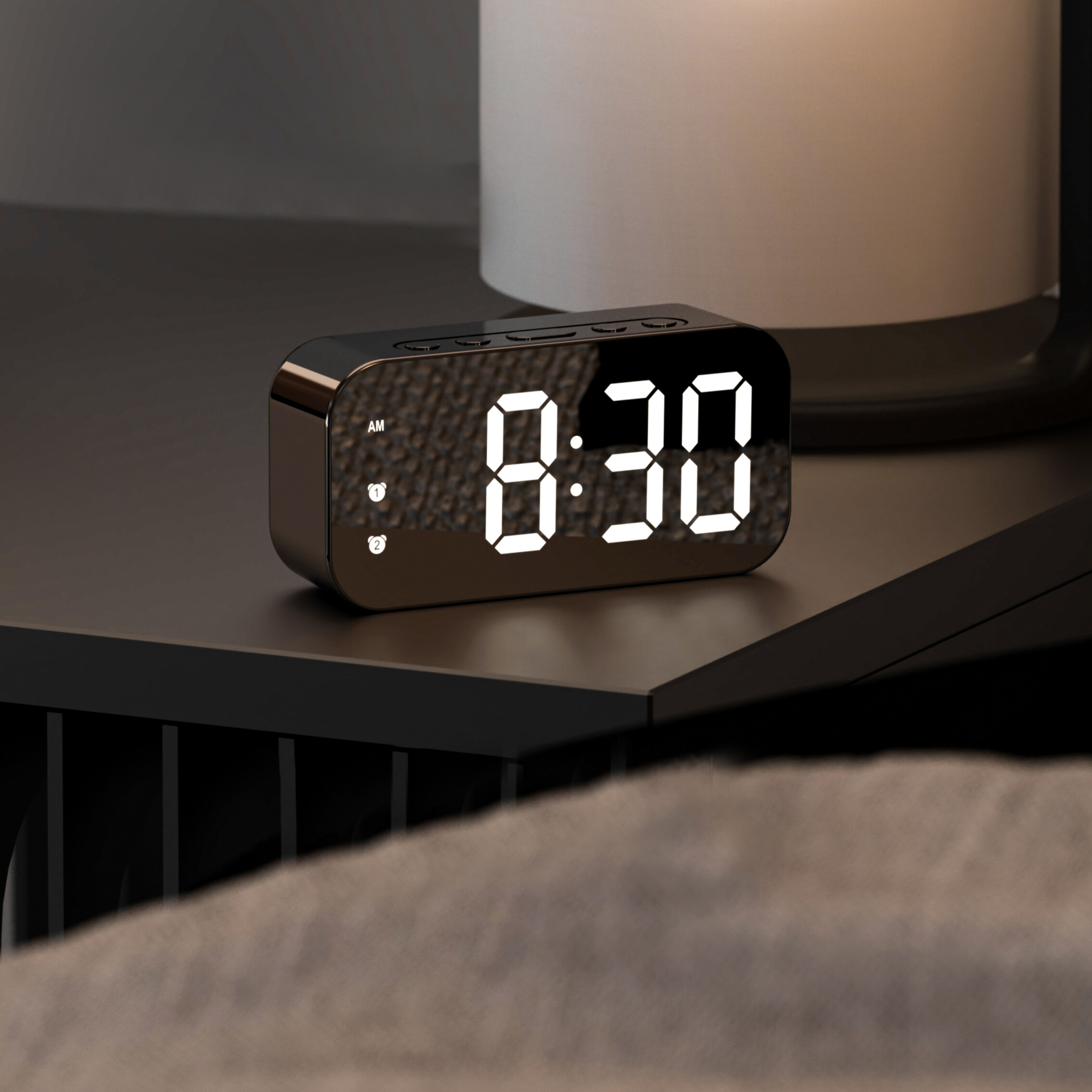 Simple LED electronic alarm clock clock student plug-in dual-purpose small alarm clock digital clock voice activated temperature clock