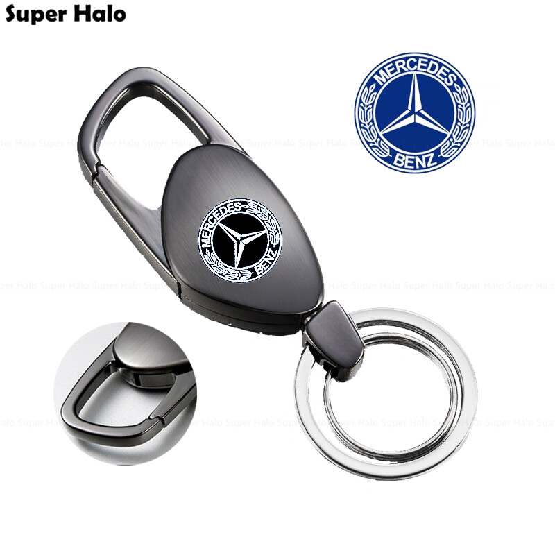 New Creative Alloy Meta Motorcycle Car keychain with logo for Benz