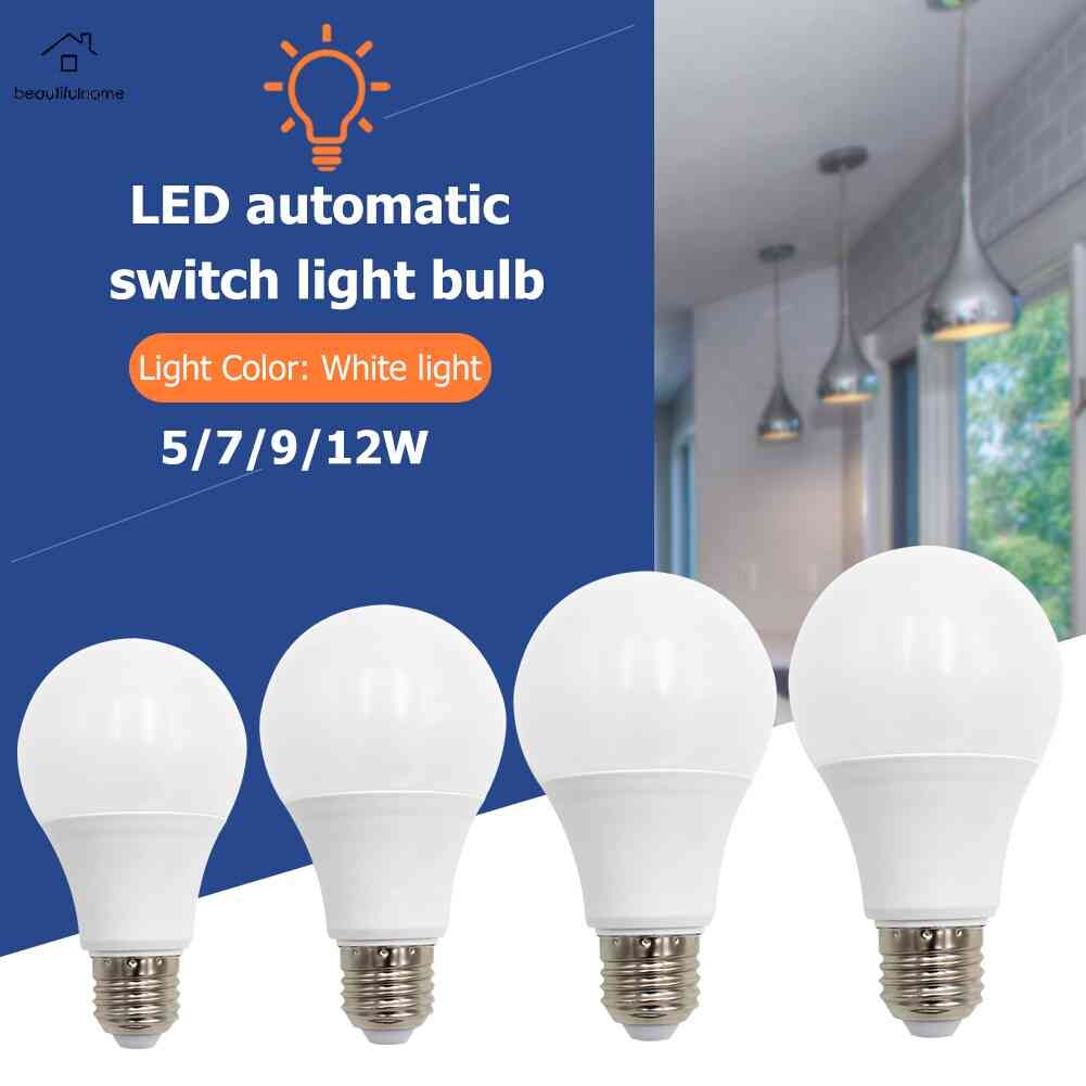 Sound+Light Sensor Control E27 LED Lamp Automatic Smart Sensor Bulb Light
