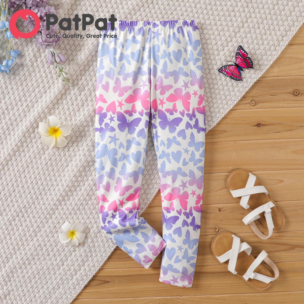 PatPat Kid Girl Allover Butterfly Pattern Leggings