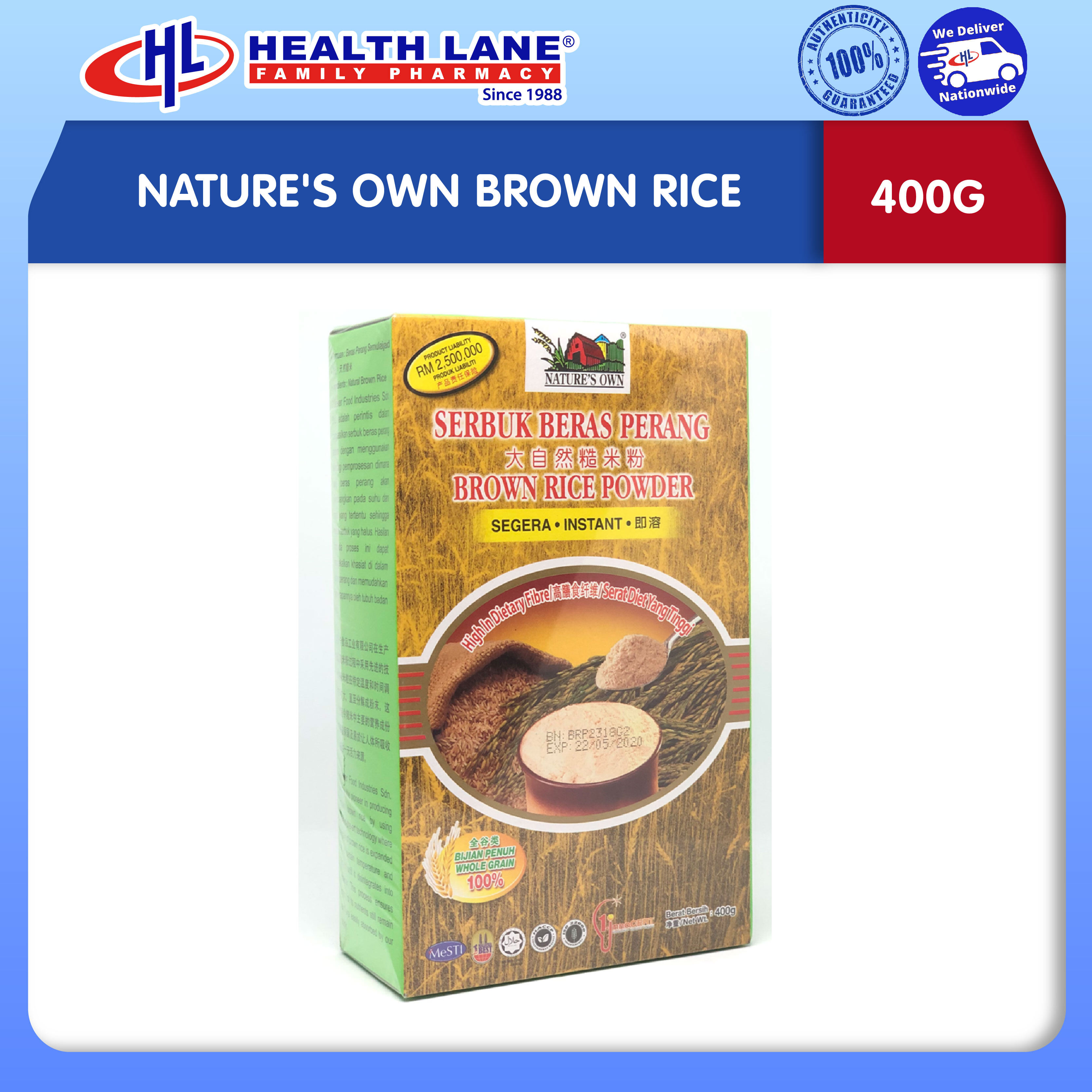 NATURE'S OWN BROWN RICE (400G) Lazada