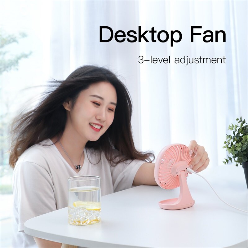 Quạt mini để bàn Baseus Baseus Pudding-Shaped Fan ( 3 mức tốc độ - Mini USB Air Cooling Fan Clip Desk Fan)