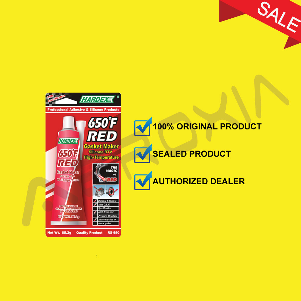 HARDEX RED SILICONE GASKET MAKER RS 650 85G Lazada