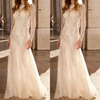 sexy long lace dress