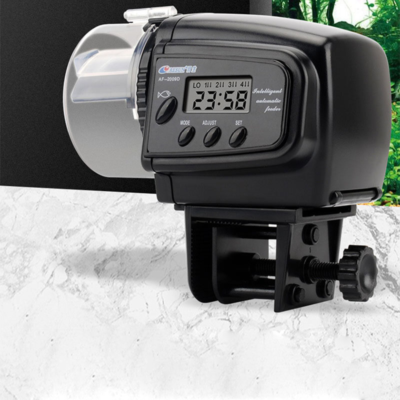 Dụng cụ cho cá ăn tự động HATELI hẹn giờ thông minh với chip điều khiển thông pin sử dụng pin 3A dung tích lớn có thể kiểm soát lượng thức ăn cho ăn - INTL