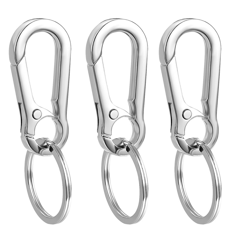 3/15pcs Metal Key Chain Ring Holder Outdoor Camping Travel Snap Hook Buckles