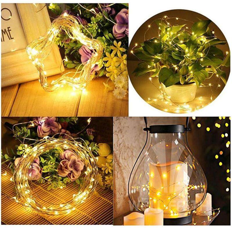 10 Mét 100 Led Thùng Ắc Quy Dây Đồng Bạc Trang Trí Ngày Lễ Dây Đèn