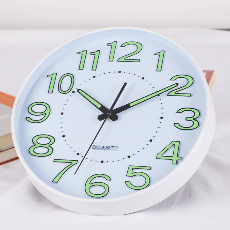 Mute luminous wall clock living room home simple modern wall watch clock learning artifact creative fashion quartz clock