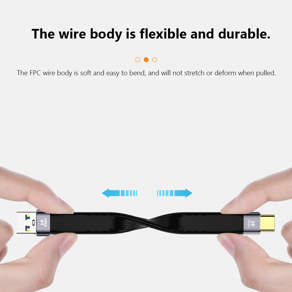 Cáp USB3.1 USB Đực/Cái Sang Type C Dây Sạc Nhanh Ngắn Linh Hoạt Phụ Kiện Di Động