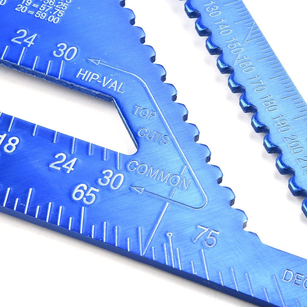 12 Aluminum Alloy Speed Square Quick Roofing Rafter Triangle Ruler Guide