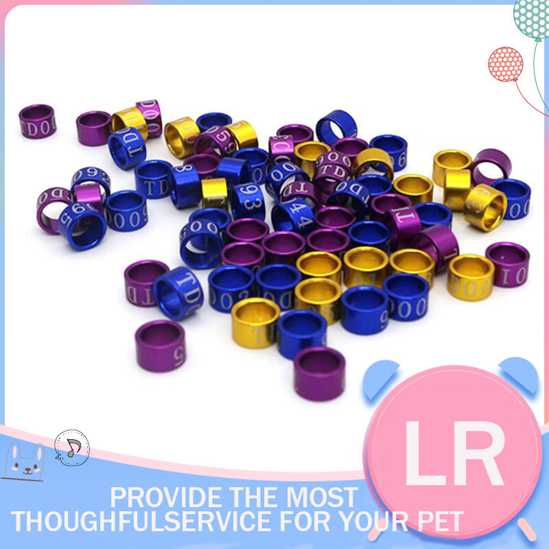 50 Pcs Mix Color Bird Foot Ring Bands Clip on Leg Rings for Pigeon Dove Chicks Bantam Quail Lovebirds Finch Small Sign