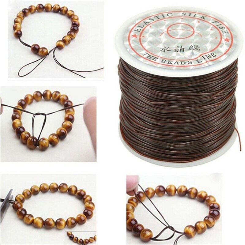 10 M/cuộn Dây Đàn Hồi Chắc Chắn Dây Pha Lê Cho Vòng Tay Đính Cườm Dây Co Giãn Tự Làm Vòng Cổ Làm Trang Sức