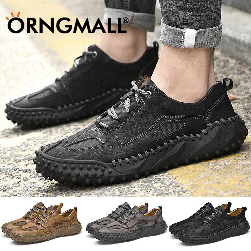 ORNGMALL Men Formal Shoes Handmade Leather Shoes Fashion Oxfords Business Shoes Casual Shoes Work Shoes Driving Shoes Dress Shoes Plus Size 38-46