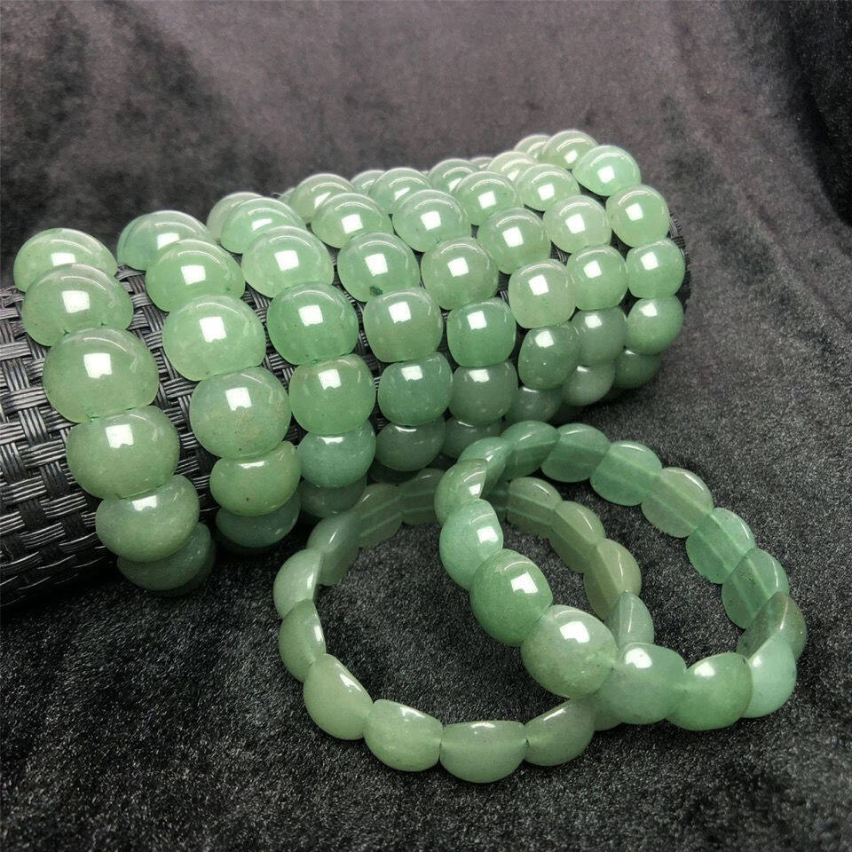 Natural Dongling jade light green hand string bracelet jade bracelet women's style national style