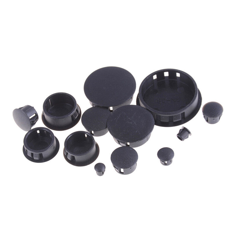 Behoo 4Pcs/lot Black Plastic Round Tube Hole Plug Pipe End Cap Cover