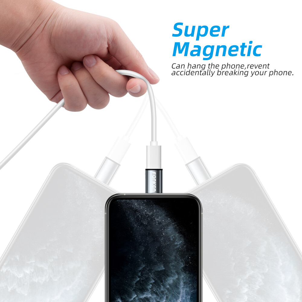 Fonken Magnetic Cable Plug Tip Usb Cable Connector Type C Magnetic Charge Adapter Micro Usb Magnet Cable Converter Charger