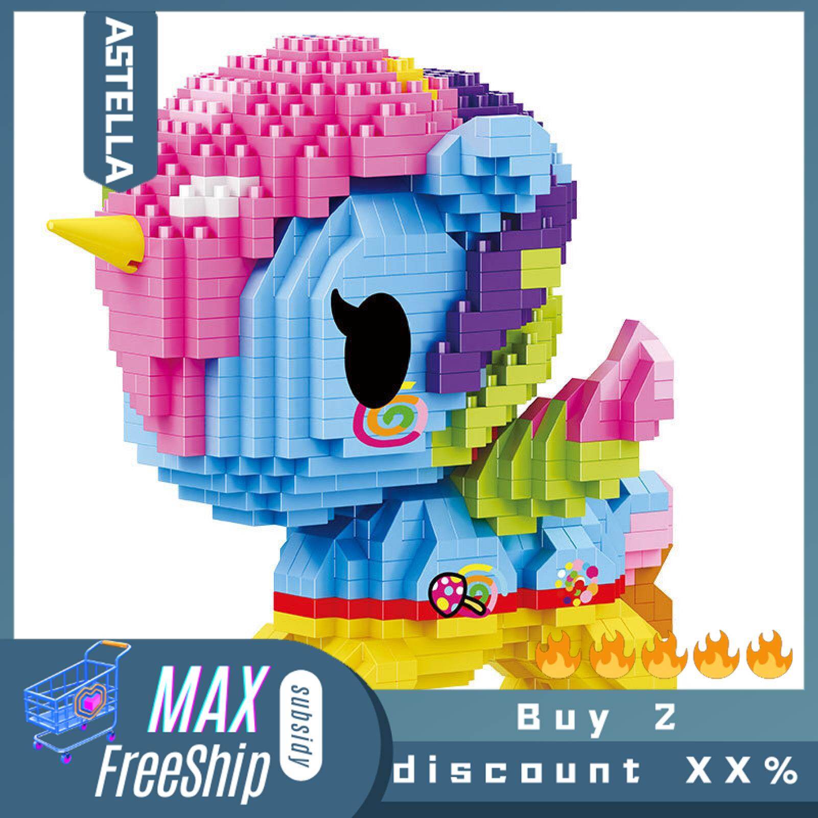 ASTELLA 1 Set Building Blocks Cute Intellectual Development Durable Cartoon Building Bricks for Home Decor