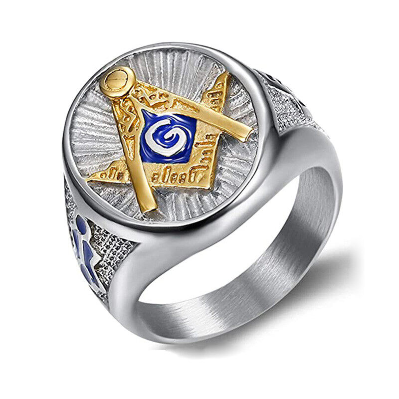 blue and gold engagement ring