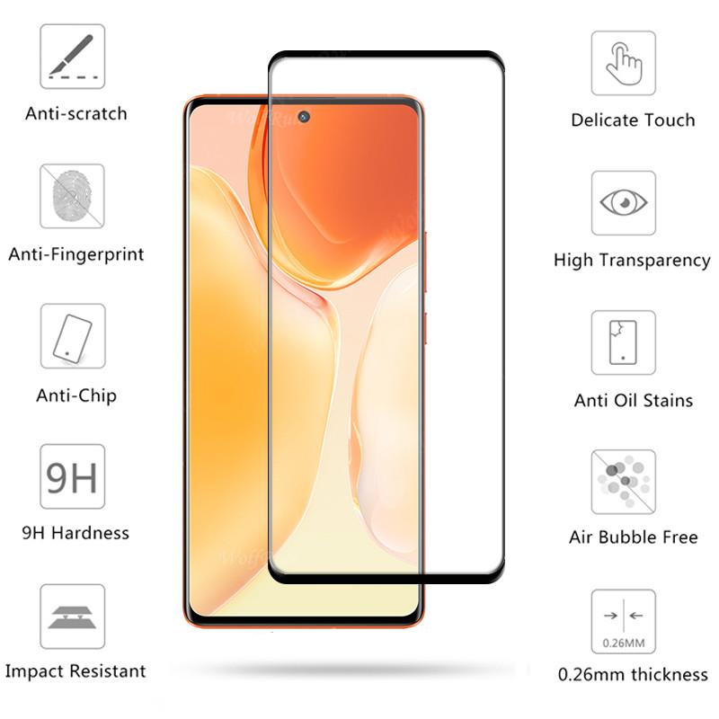 4in1for Vivo X70 X70 Pro X70 Pro Plus เคสโทรศัพท์ ฟิล์มกระจก 