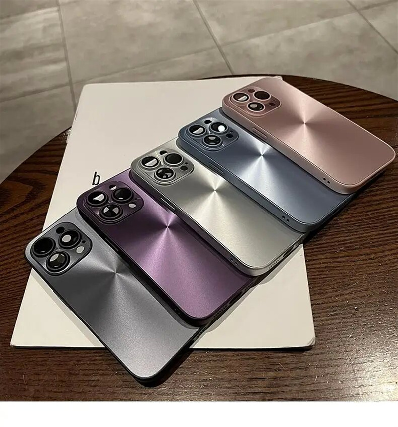 Cực quang sang trọng Matte Chống Sốc Ốp điện thoại cho iPhone 16 15 14 13 12 11 Pro Max 14 15 16 Plus hoa văn CD Cứng Cover Quay Lại silicon mềm Cạnh Ốp bảo vệ