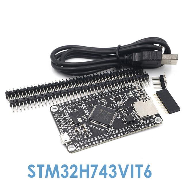 Stm32h750vbt6 stm32h743vit6 stm32h7 development board stm32 system board m7 core board tft interface with usb cable