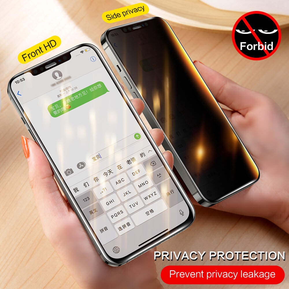 SmartDevil Privacy Screen Protector For iPhone 17 Pro max iPhone 16 Pro max iPhone 15 Pro max 14 Pro max 13 Pro max 12 Pro max 11 Pro max air 15 plus 14 plus XsMax SE iPhone 7 plus 8plus 13 mini 17e 16e Tempered Glass Film , Anti-peeping Anti-fingerprint