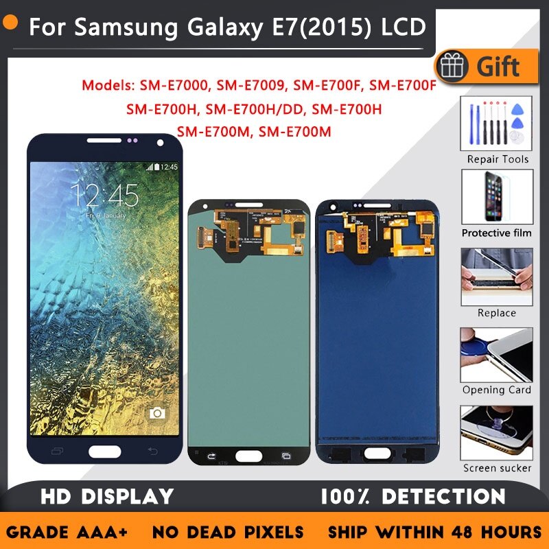 5.5’ AMOLED Display For Samsung Galaxy E7 2015 LCD Display E700 E7000 E7009 E700F E700H  LCD Touch Screen Digitizer Assembly