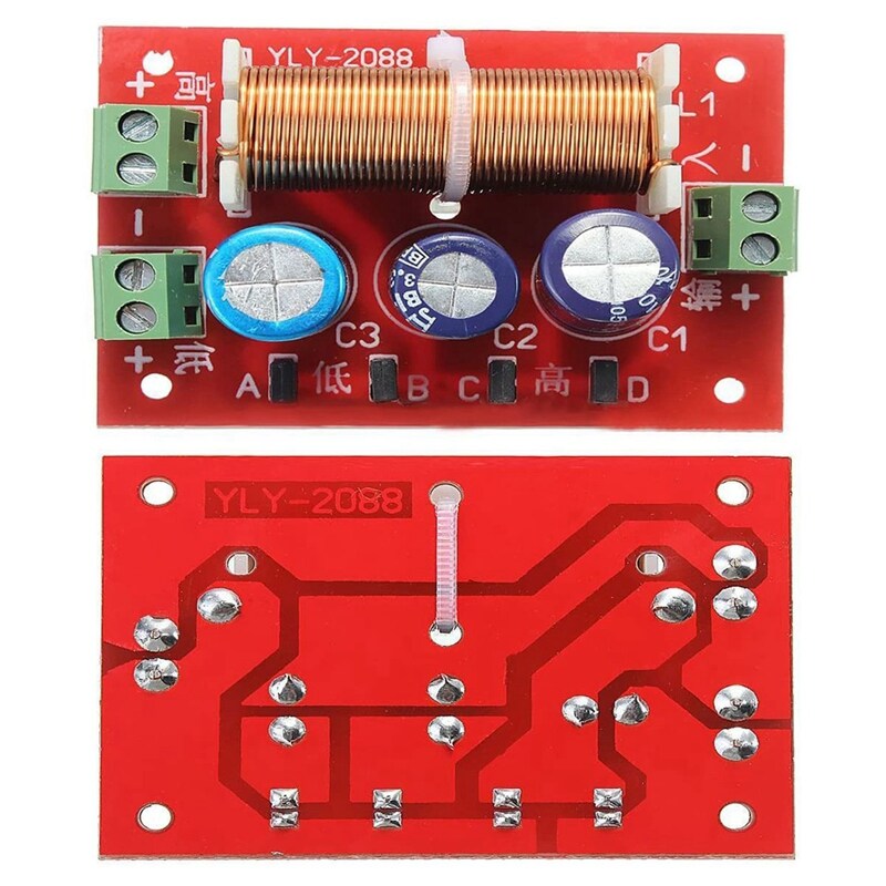 400W Speaker Crossover 2 Way High-Low 4-16 Ohm Frequency Divider for Speaker