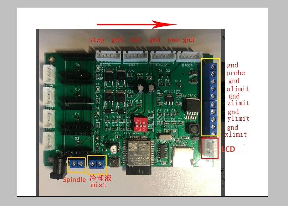 4 Axis Cnc Controller Breakout Board Cnc Laser Engraving Milling Marking Control Plate USB Motion Card ESP32 CPU