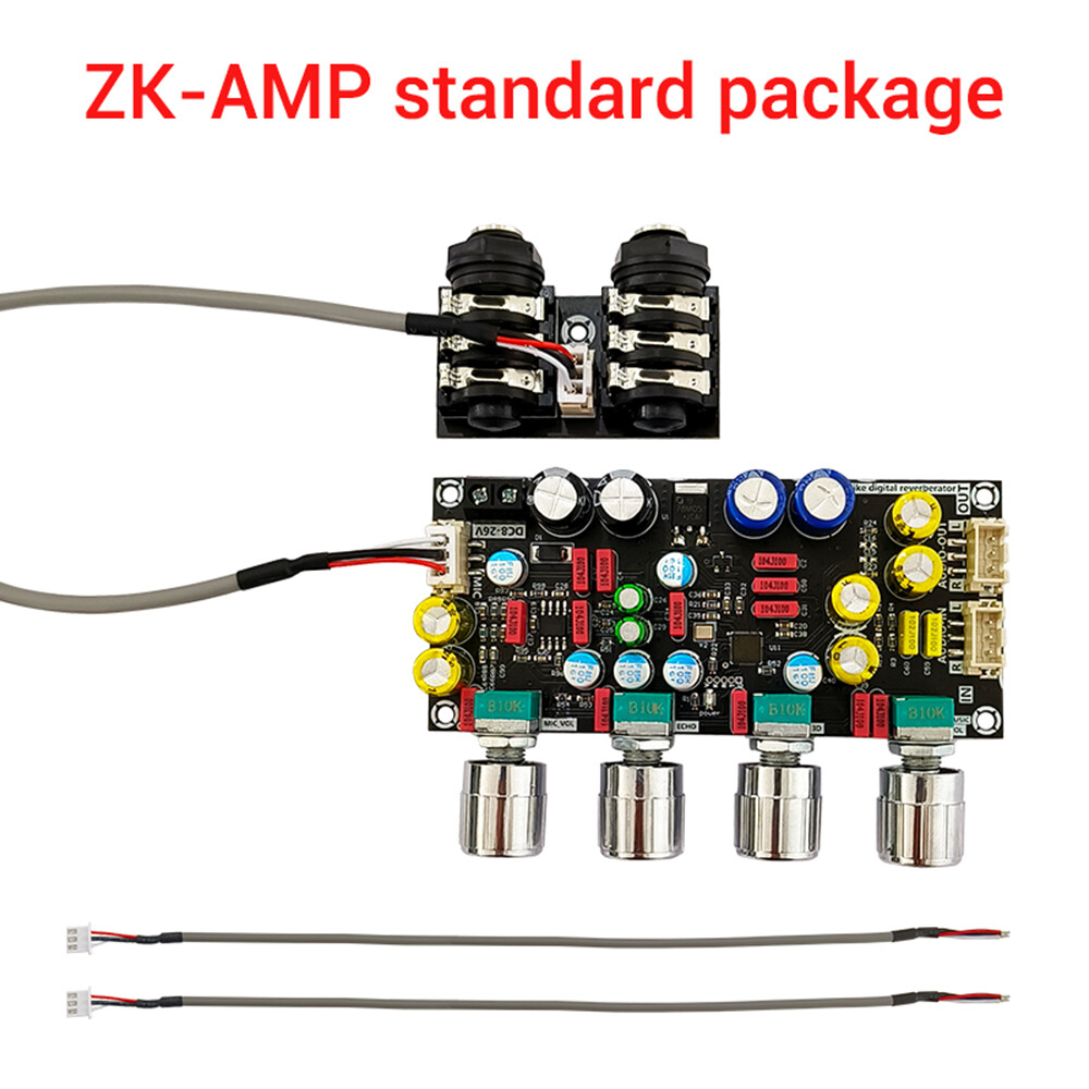 Aideepen AMP Karaoke Reverb Board Microphone Karaoke Singing Front Effector Board DSP Mixing Anti Howling