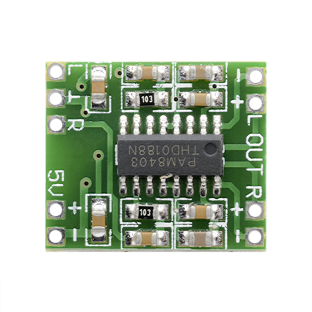 VOKTTA 10PCS เครื่องขยายเสียงดิจิตอล Class D 2*3W USB Mini PAM8403โมดูล