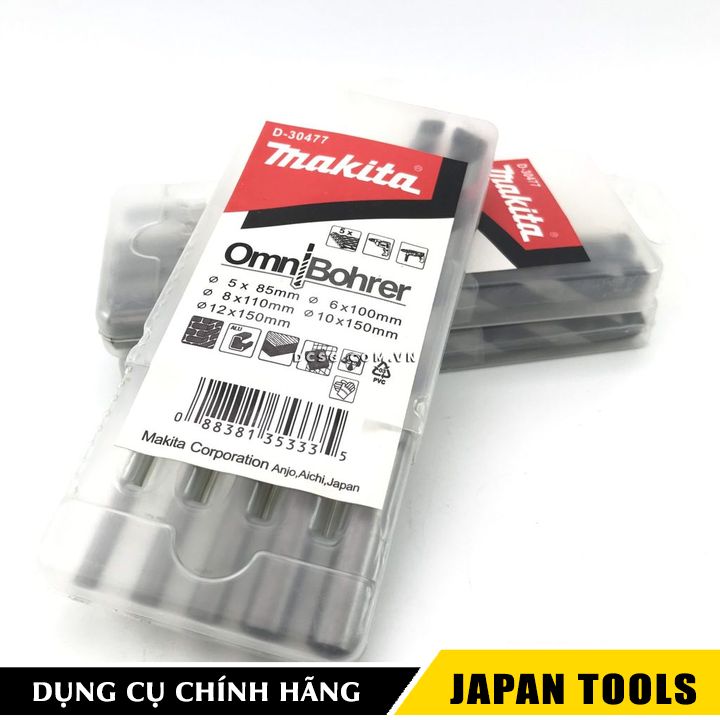 Bộ mũi khoan đa năng 5.0-12mm makita d-30477 | japan tools