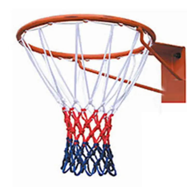 red white blue basketball net