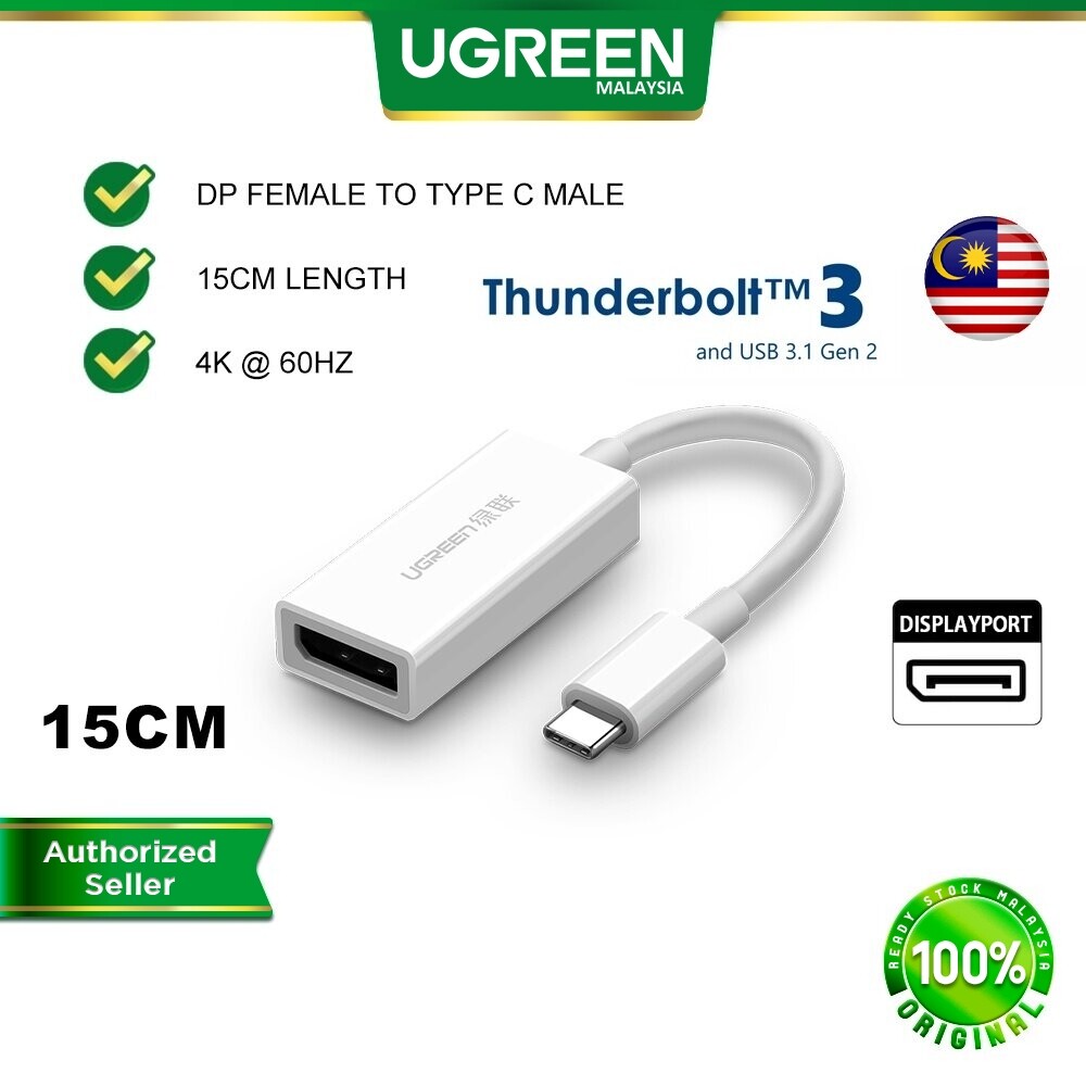 UGREEN Type C To DP DisplayPort Converter Thunderbolt DP Cable