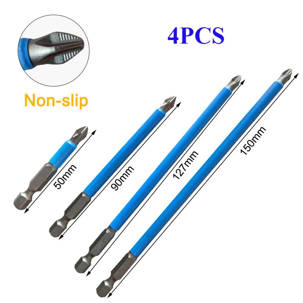 4 Chiếc Mũi Tuốc Nơ Vít Chống Trượt Mũi Tuốc Nơ Vít Điện Dài PH2 Từ Tính