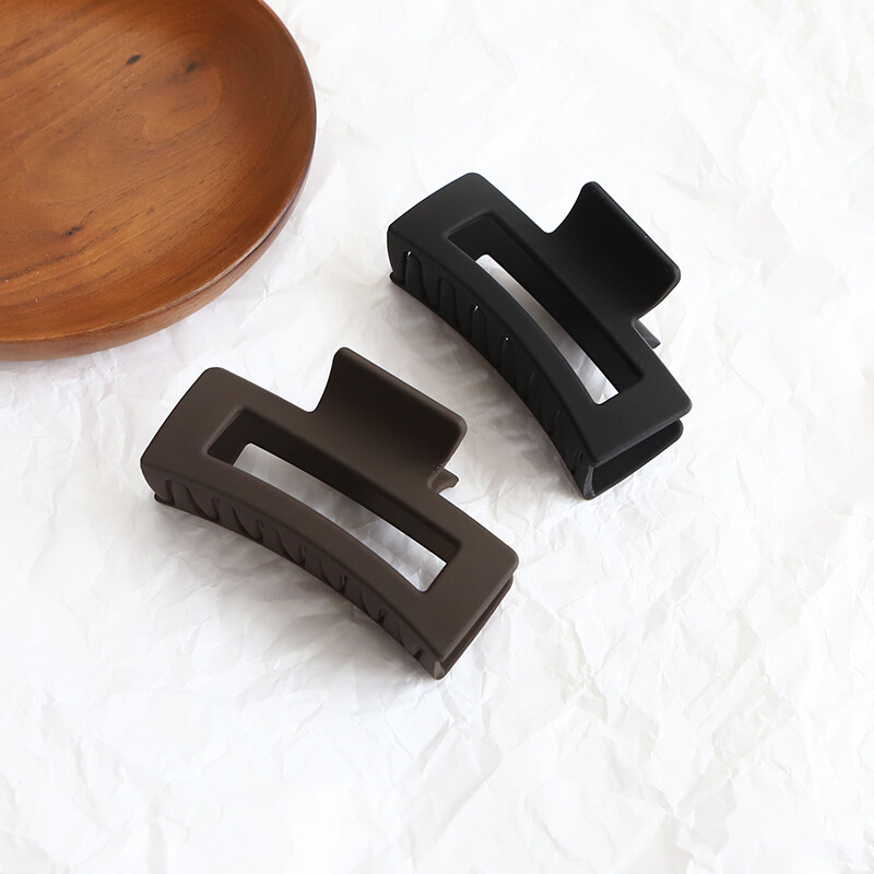 Women's Hair Clip Big Strong Hold Hairpin Multi-function Rectangular Thick Solid Color Shark Hair Clip 6 Colors Available