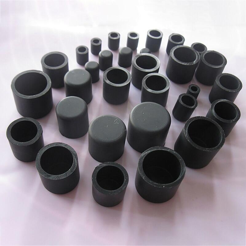 2.8mm~78.5mm Black/White Silicone Rubber Plug Blanking End Caps Thread Protector Foot Cover For Pipe Tube