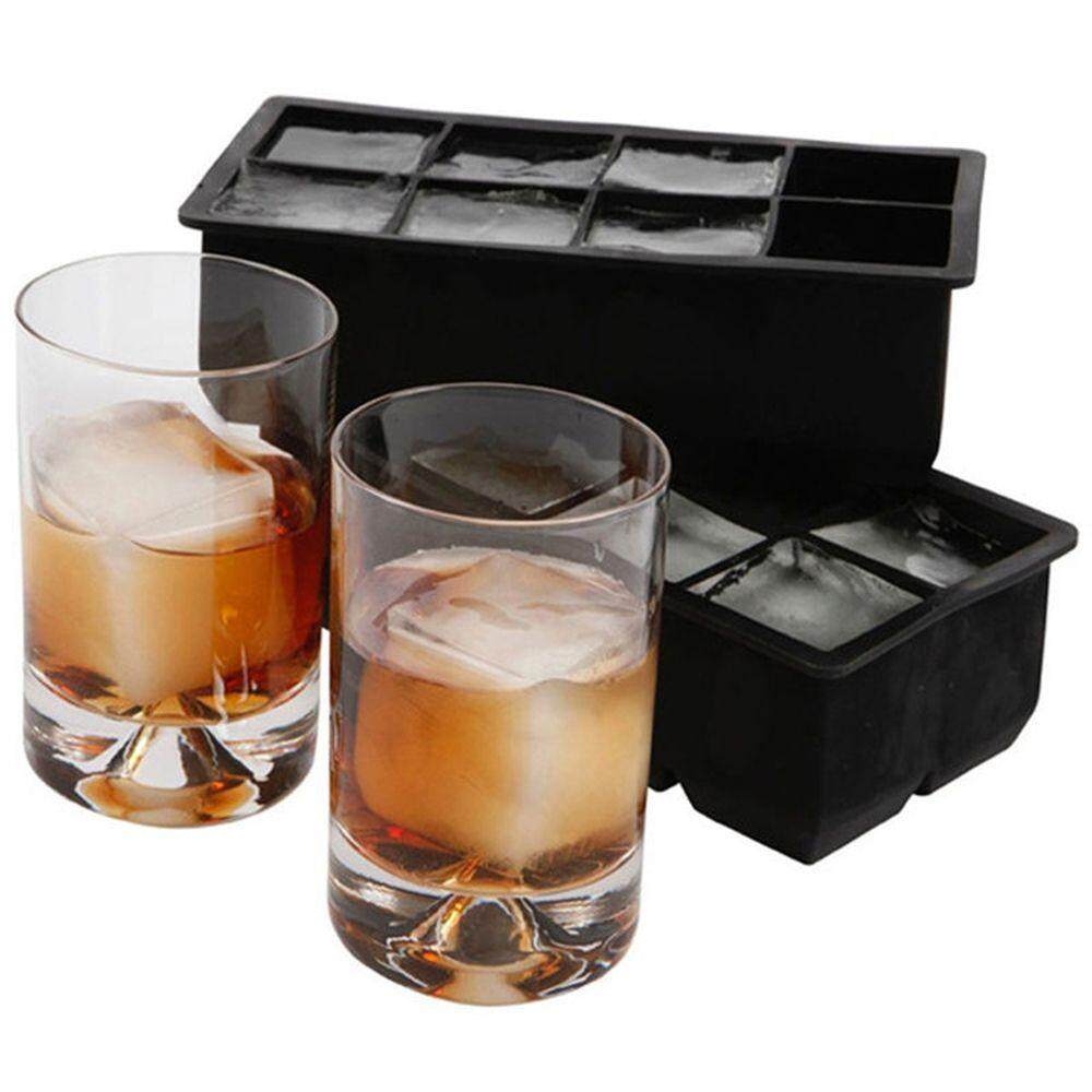 Black Big Giant Jumbo King Size Large Silicone Ice Cube Square Tray Mold Mould