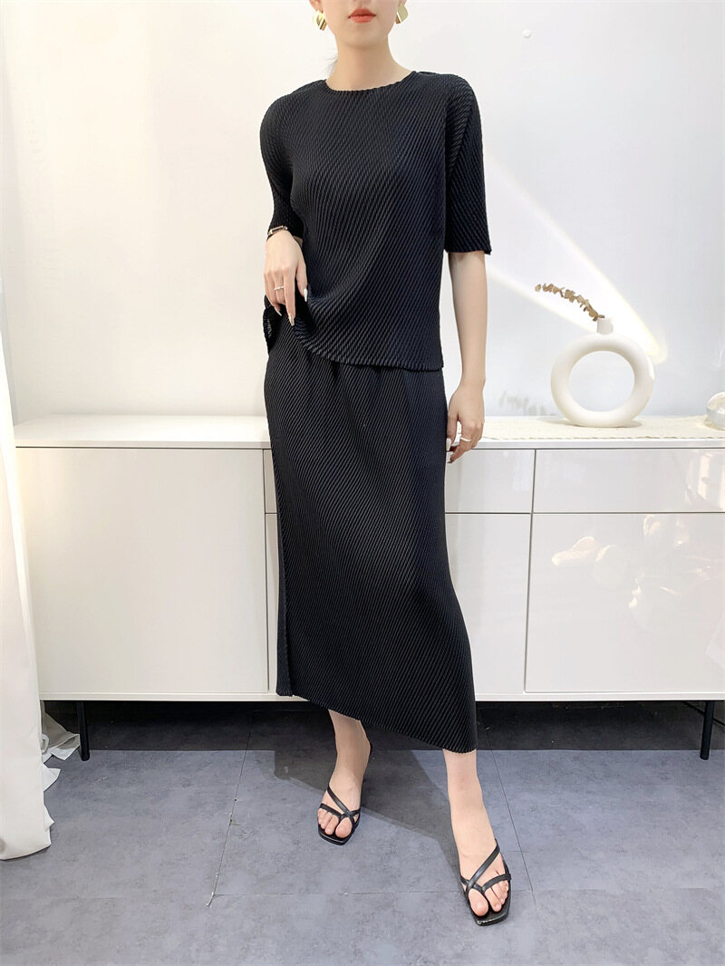 Women's Pleated Top Casual New Casual Slimming Pleated Skirt