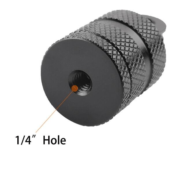 Cho Gopro 8 7 6 Phụ Kiện Bộ Chuyển Đổi Kim Loại Gắn Nhôm, 1/4 Tripod, Xoay 360 Hợp Kim Cnc Cho Go Pro Hero Sjcam Xiaomi Yi 4K