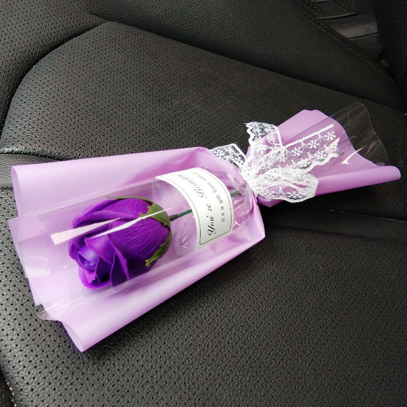 1Pcs Valentines Rose Bouquet Soap Flowers Valentines Day Gift Fake Rose Anniversary Wedding Artificial Decor