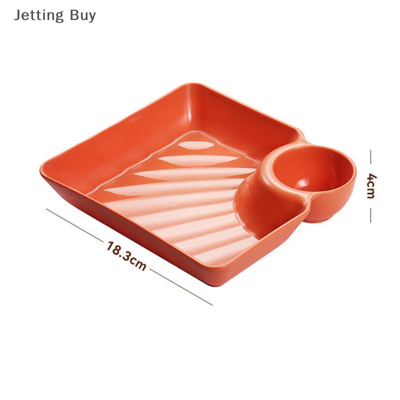 Flash Sale 1PCS Vinegar Dish Meal Sushi Dumplings Dish Square PP Snack Plate Dumpling Tray