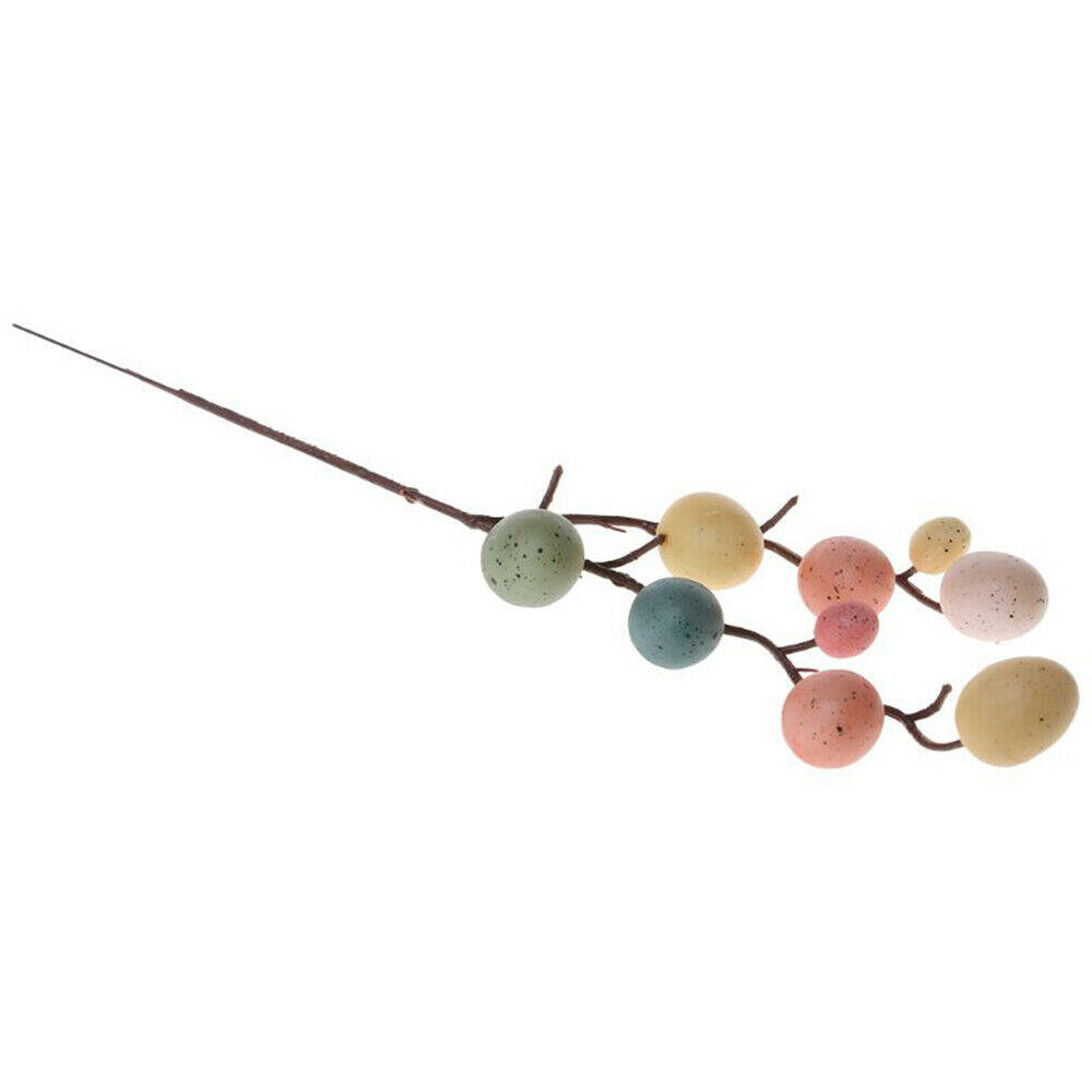 1 Branch Foam Fake Easter Egg Tree Branch Flower / Easter Decorations / Realistic Egg Tree Ornaments Kids DIY Crafts