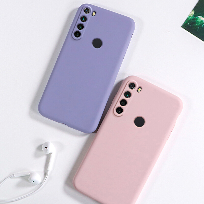 YBD case For Xiaomi Redmi Note 7 Pro Note 8 Accurate camera hole protection Casing ,Thin Soft Liquid Silicone Cover Candy Color Cases with free phone Lanyard