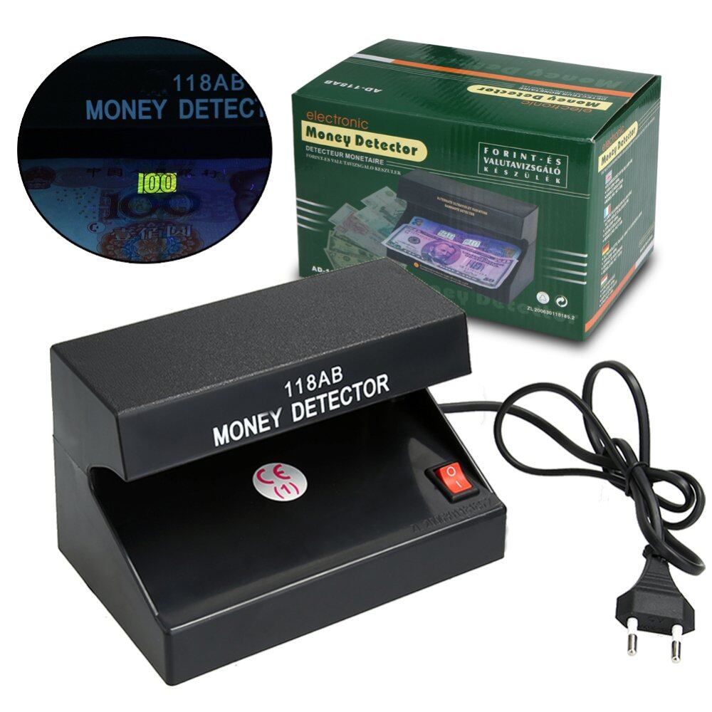 110-220V UV Light Counterfeit Money Detector Checker with ON/OFF Switch EU